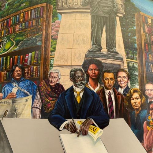 Prefeitura de VR inaugura mural ‘A Praça Brasil’ na Biblioteca Municipal Raul de Leoni